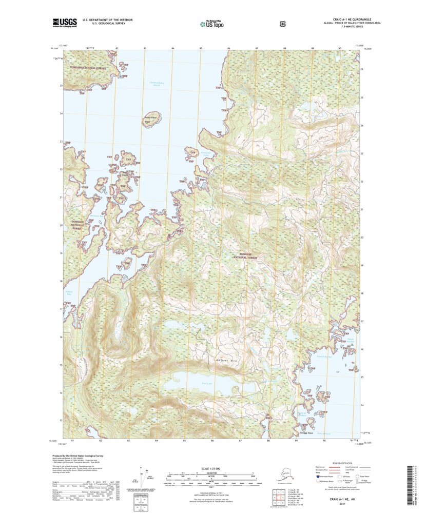 Craig A-1 NE, AK (2021, 25000-Scale) Map by United States Geological ...