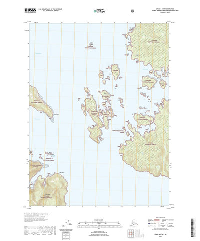 United States Geological Survey Craig A-3 SW, AK (2021, 25000-Scale) digital map