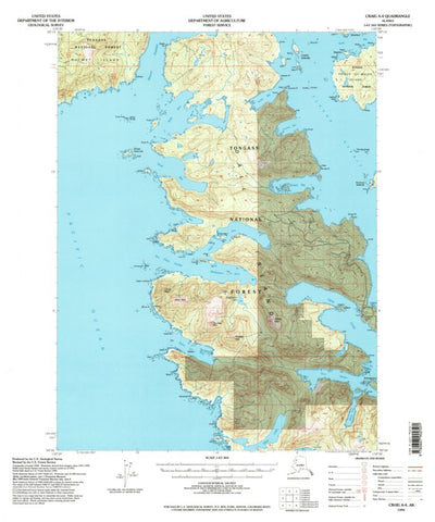 United States Geological Survey Craig A-4, AK (1994, 63360-Scale) digital map