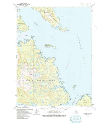 United States Geological Survey Craig B-1, AK (1949, 63360-Scale) digital map