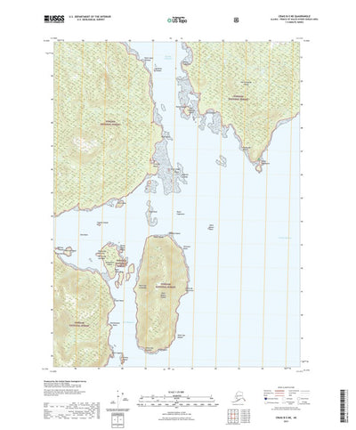 United States Geological Survey Craig B-5 NE, AK (2021, 25000-Scale) digital map