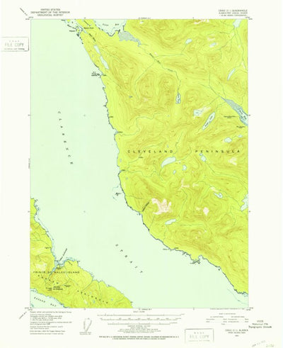 United States Geological Survey Craig C-1, AK (1951, 63360-Scale) digital map