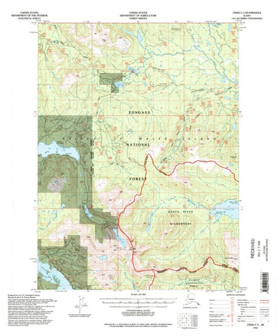 United States Geological Survey Craig C-3, AK (1994, 63360-Scale) digital map