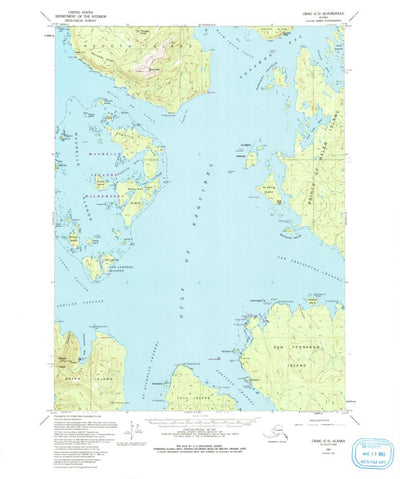 United States Geological Survey Craig C-5, AK (1951, 63360-Scale) digital map