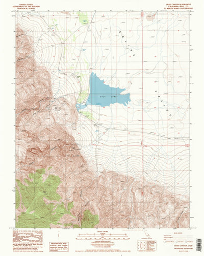 United States Geological Survey Craig Canyon, CA (1987, 24000-Scale) digital map
