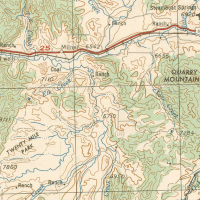 United States Geological Survey Craig, CO-WY (1957, 250000-Scale) digital map
