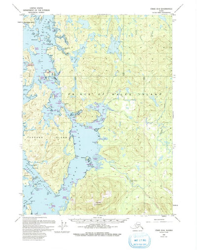 United States Geological Survey Craig D-4, AK (1949, 63360-Scale) digital map