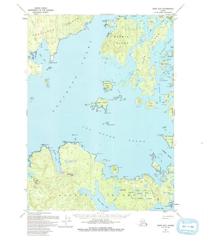 United States Geological Survey Craig D-5, AK (1951, 63360-Scale) digital map