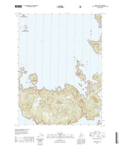 United States Geological Survey Craig D-5 SE, AK (2021, 25000-Scale) digital map