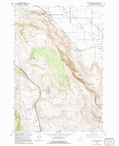 United States Geological Survey Craig Mountain, OR (1994, 24000-Scale) digital map