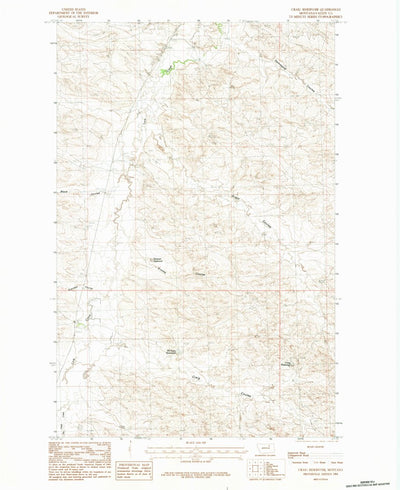 United States Geological Survey Craig Reservoir, MT (1984, 24000-Scale) digital map