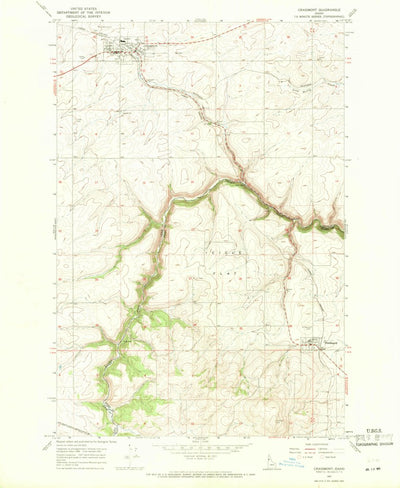 United States Geological Survey Craigmont, ID (1967, 24000-Scale) digital map