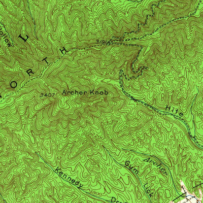 United States Geological Survey Craigsville, VA (1943, 62500-Scale) digital map