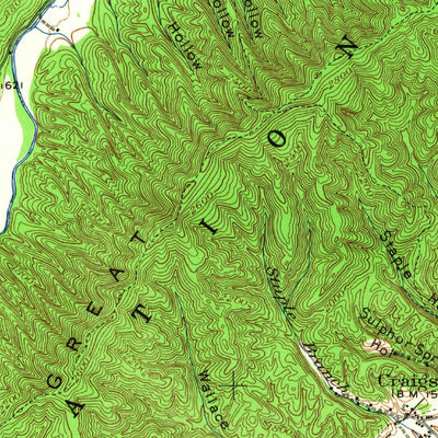 United States Geological Survey Craigsville, VA (1943, 62500-Scale) digital map