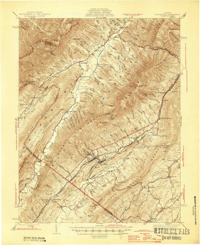 United States Geological Survey Craigsville, VA (1945, 62500-Scale) digital map