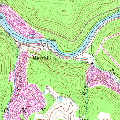 United States Geological Survey Craigsville, WV (1966, 24000-Scale) digital map