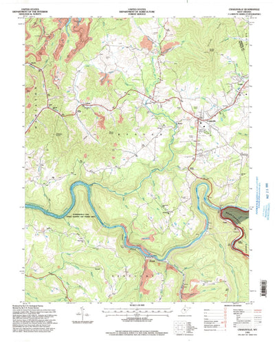 United States Geological Survey Craigsville, WV (1995, 24000-Scale) digital map