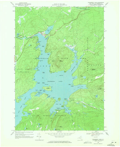 United States Geological Survey Cranberry Lake, NY (1968, 24000-Scale) digital map