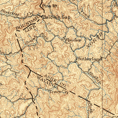 United States Geological Survey Cranberry, NC-TN (1895, 125000-Scale) digital map