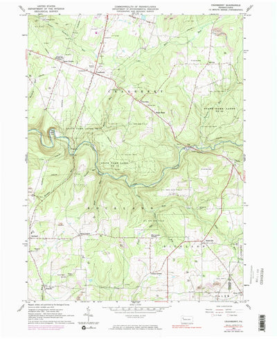 United States Geological Survey Cranberry, PA (1963, 24000-Scale) digital map