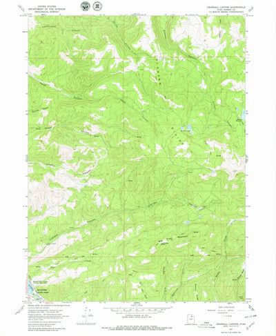 United States Geological Survey Crandall Canyon, UT (1967, 24000-Scale) digital map