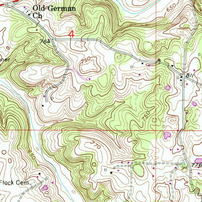 United States Geological Survey Crandall, IN (1954, 24000-Scale) digital map