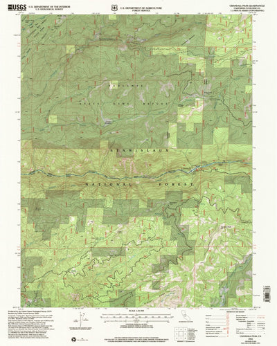 United States Geological Survey Crandall Peak, CA (2001, 24000-Scale) digital map