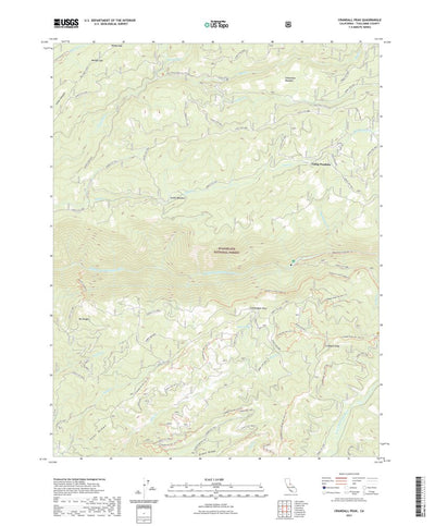 United States Geological Survey Crandall Peak, CA (2021, 24000-Scale) digital map