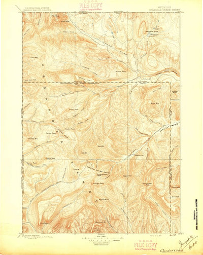 United States Geological Survey Crandall, WY (1896, 125000-Scale) digital map