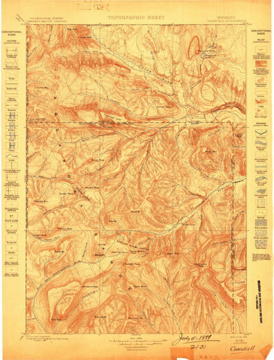 United States Geological Survey Crandall, WY (1899, 125000-Scale) digital map