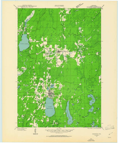 United States Geological Survey Crandon, WI (1939, 48000-Scale) digital map