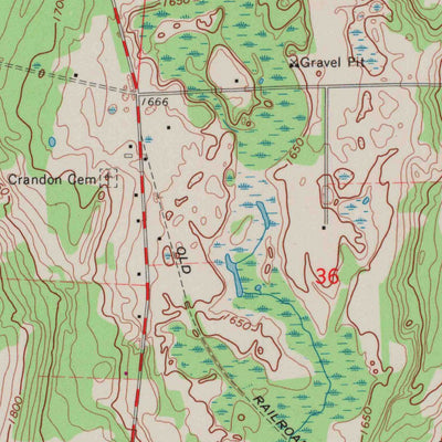 United States Geological Survey Crandon, WI (1965, 24000-Scale) digital map