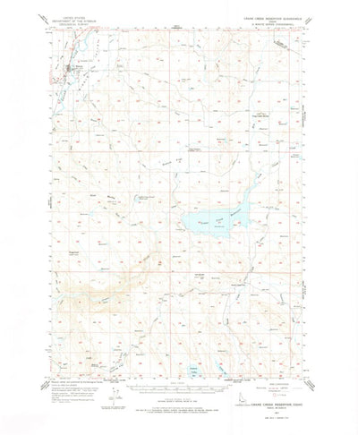 United States Geological Survey Crane Creek Reservoir, ID (1957, 62500-Scale) digital map