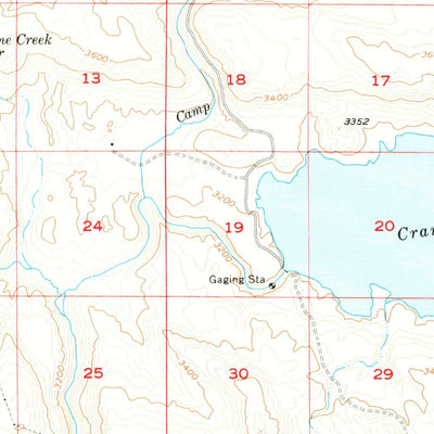 United States Geological Survey Crane Creek Reservoir, ID (1957, 62500-Scale) digital map