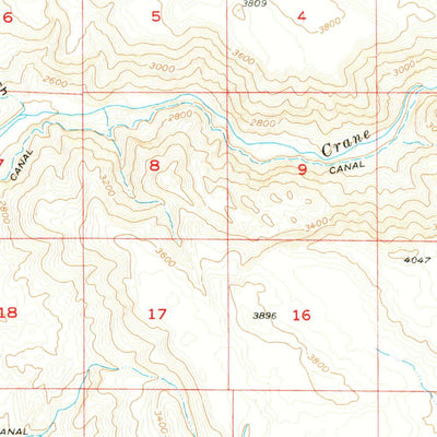 United States Geological Survey Crane Creek Reservoir, ID (1957, 62500-Scale) digital map