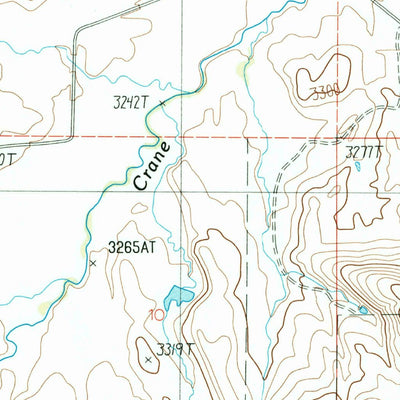 United States Geological Survey Crane Creek Reservoir, ID (1986, 24000-Scale) digital map