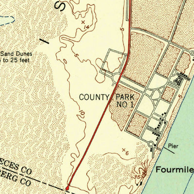 United States Geological Survey Crane Islands SW, TX (1951, 24000-Scale) digital map