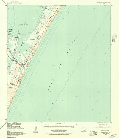 United States Geological Survey Crane Islands, TX (1951, 62500-Scale) digital map