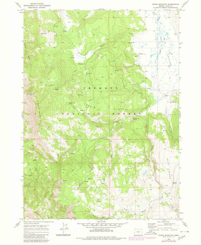 United States Geological Survey Crane Mountain, OR (1968, 24000-Scale) digital map