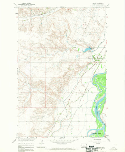 United States Geological Survey Crane, MT (1966, 24000-Scale) digital map