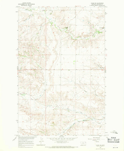 United States Geological Survey Crane NE, MT (1966, 24000-Scale) digital map