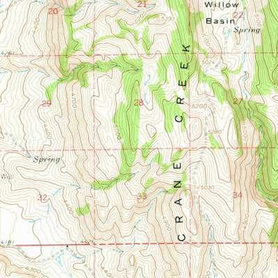 United States Geological Survey Crane, OR (1960, 62500-Scale) digital map