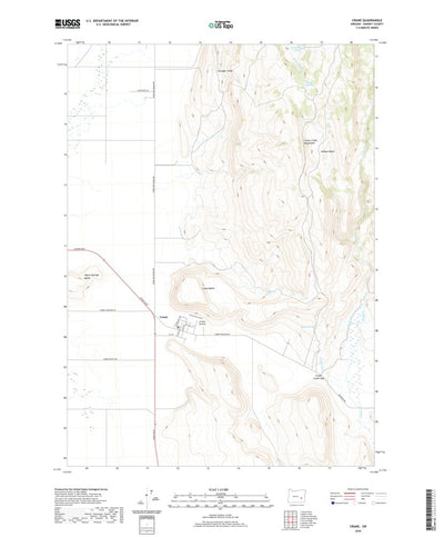 United States Geological Survey Crane, OR (2020, 24000-Scale) digital map