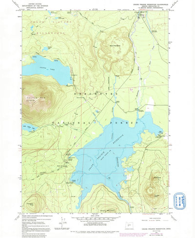 United States Geological Survey Crane Prairie Reservoir, OR (1963, 24000-Scale) digital map
