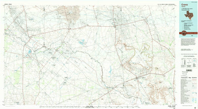 United States Geological Survey Crane, TX (1986, 100000-Scale) digital map