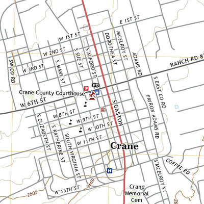 Crane, TX (2022, 24000-Scale) Map by United States Geological Survey ...