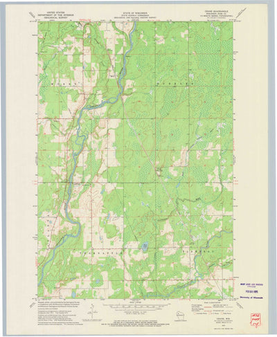 United States Geological Survey Crane, WI (1972, 24000-Scale) digital map