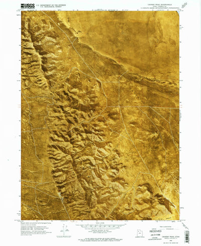 United States Geological Survey Craner Peak, UT (1968, 24000-Scale) digital map