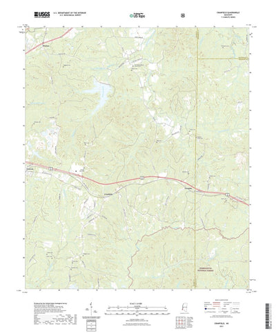 United States Geological Survey Cranfield, MS (2021, 24000-Scale) digital map