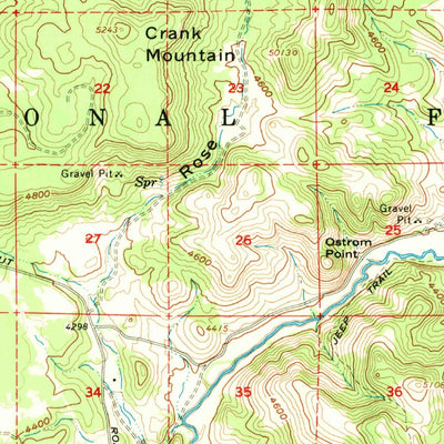 United States Geological Survey Crank Mountain, CA (1962, 62500-Scale) digital map